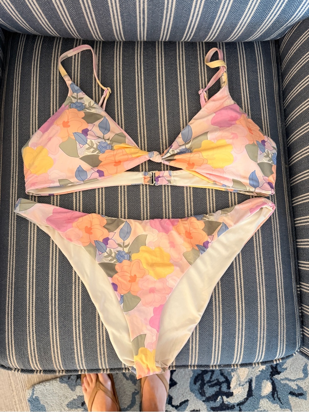 Dippin Daisy Floral Pastel Bikini Set - Pink, Yellow & Lavender